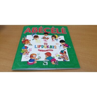 Abėcėlė su lipdukais 4-5 metų vaikams Abėcėlė su lipdukais 4-5 metų vaikams