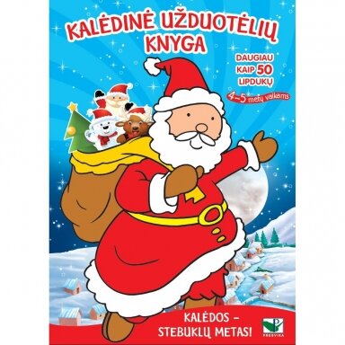Kalėdinė užduotėlių knyga. Daugiau kaip 50 lipdukų. 4-5 metų vaikams Kalėdinė užduotėlių knyga. Daugiau kaip 50 lipdukų. 4-5 metų vaikams