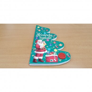 BROKAS!!! Kalėdų eglutė. Knyga-eglutė su garsais 2-3 metų vaikams (iš grąžinimų, GARSAI VEIKIA) 4