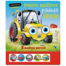BROKAS!!! Kokios mašinos padeda ūkyje. 5 mašinų garsai. Mirksintys žibintai (paskutinis lapas ne lietuvių kalba)