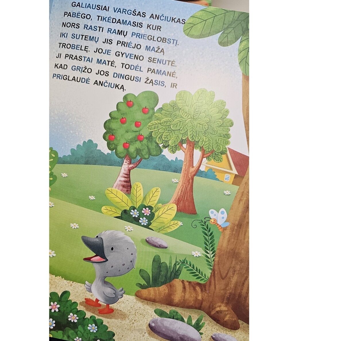 Pradedu skaityti. Bjaurusis ančiukas. Didžiosiomis raidėmis ir skiemenimis 1