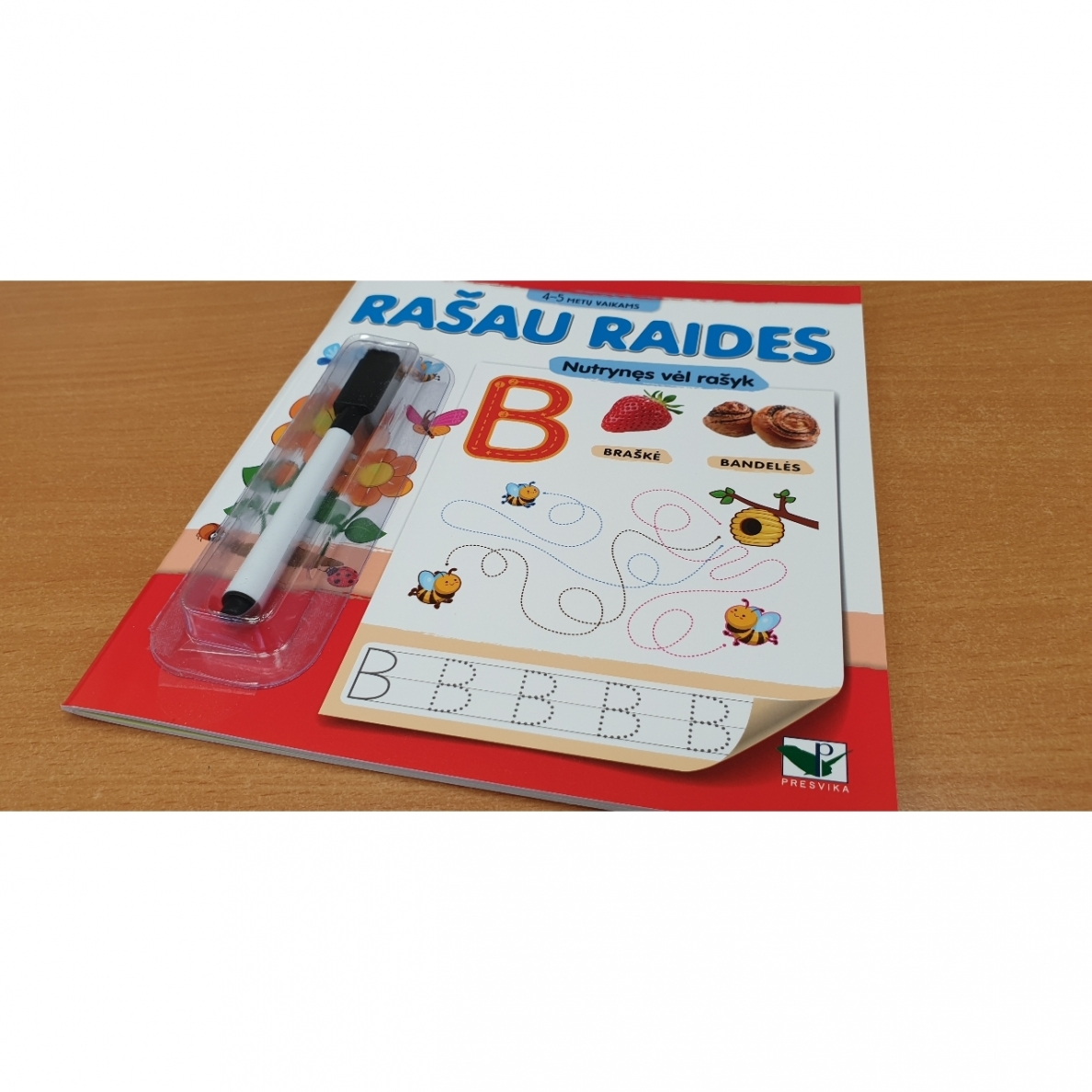 Rašau raides. 4-5 metų vaikams. Nutrynęs vėl rašyk. Su flomasteriu 1