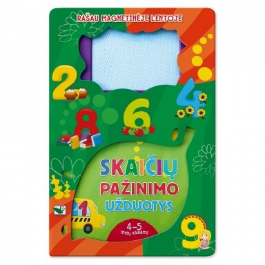 BROKAS!!! Rašau magnetinėje lentoje. Skaičių pažinimo užduotys. 4-5 m. vaikams (iš grąžiniminų)