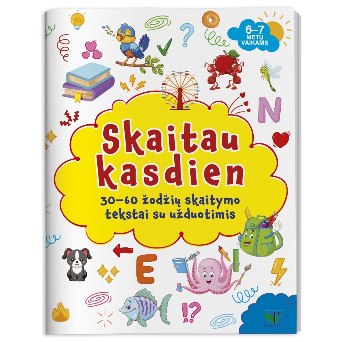 BROKAS. Skaitau kasdien. 30-60 žodžių skaitymo tekstai su užduotimis  (minimalūs višelio defektai)