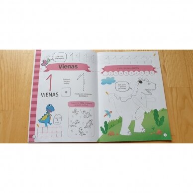 Skaičių pasaulis. Užduočių knygelė 4-5 metų vaikams su lipdukais ir su papildomomis interaktyviomis užduotimis! 1